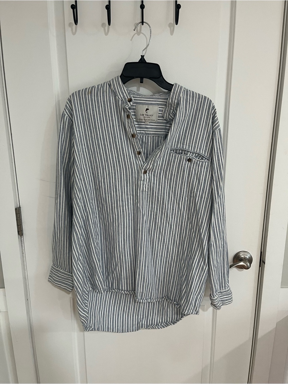 Lee Valley Lightweight Blue & White Striped Men's Shirt -